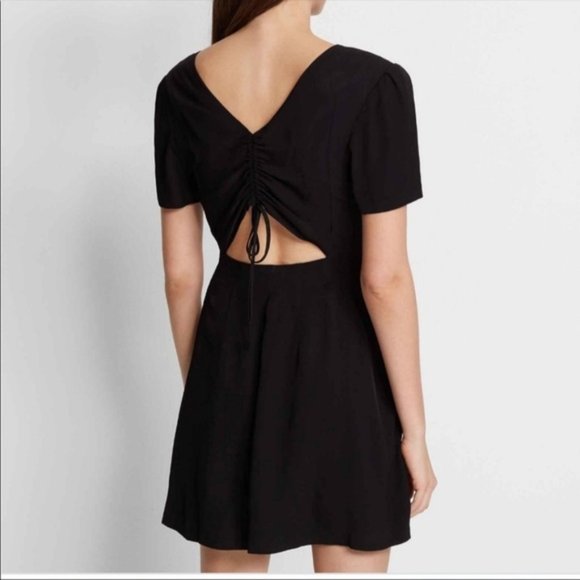 Club Monaco Lowcut Cut-Out V-Neck Dress - Picture 2 of 7